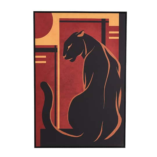 Red & Orange Leopard Framed Wall Art